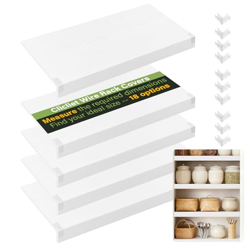 PVC Wire Shelf Covers 24x12 Inches - Removable Pantry Shelving Liners (Variation 5)