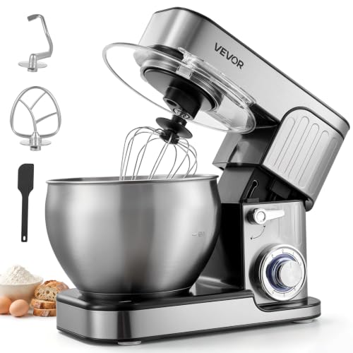 VEVOR 7.4 Qt Tilt Head Stand Mixer 500W Electric Dough & Food Mixer