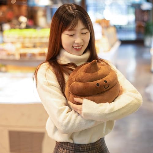 Poop Plush Pillow, Poop Stuffed Pillow, Birthday Christmas Funny Gift Home Decoration for Girls Boys Kids Adults (Brown,9 inch)