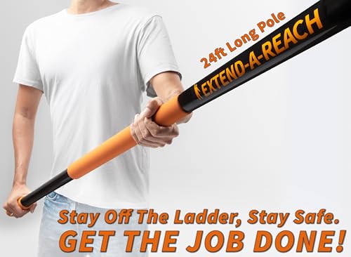 30 Ft High Reach Duster Kit with 24 Ft Extension Pole for High Ceilings