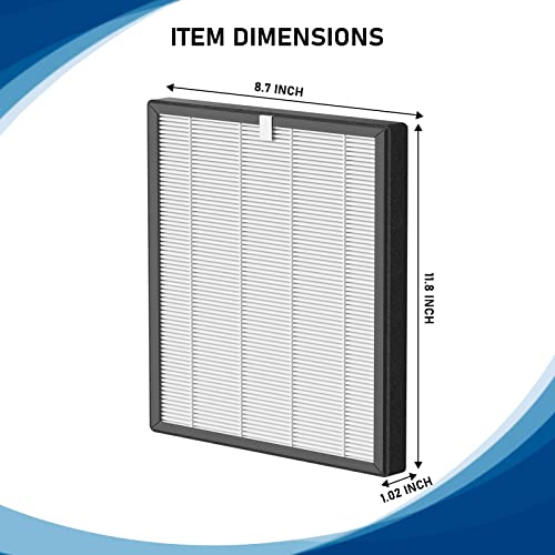 Fizerneer 4-Pack HEPA & Activated Carbon Filters for ProHEPA 9000 Air Purifier