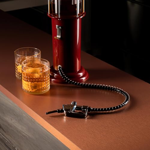 Viking Red Liquor Dispenser Pump for Home Bar - 30 Fl. oz Vintage Style Shot Dispenser