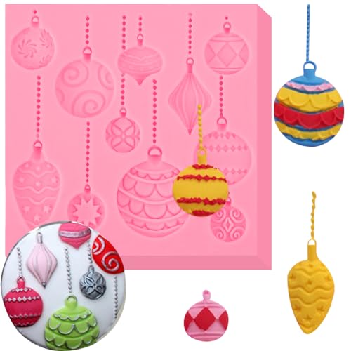 ICNYEKl Christmas 3D Crystal Ball Fondant Mold I-74 Cake Decorating Tool