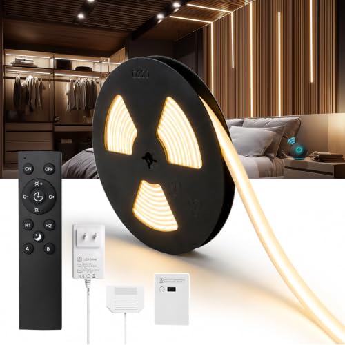Smart Control Silicone LED Strip Lights 16.4ft for Recessed Wood Slat Walls