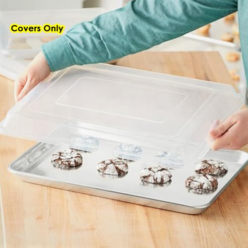Half Size Sheet Pan Cover 18x13 Inches Pack of 6 Translucent BPA-Free Plastic