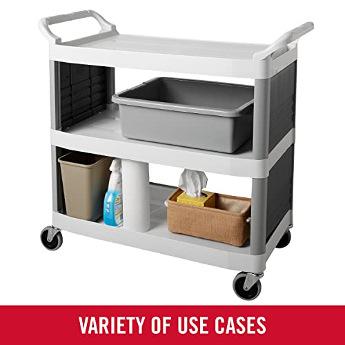 Rubbermaid Commercial 7-Gallon Undivided Bus Utility Storage Box - Gray