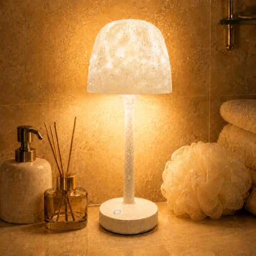 Waterproof Outdoor Floor Lamp with Rechargeable LED & Color Modes - Off-White