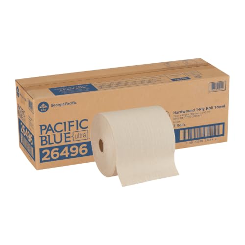 High-Capacity Recycled Paper Towels Rolls for Dispensers - Brown, 150 Feet, 3 Rolls