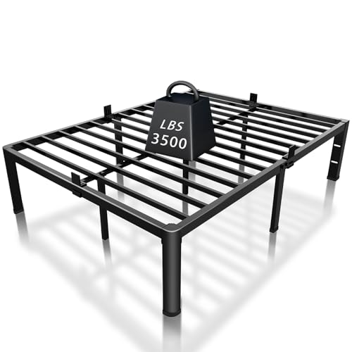 ROIL 14 Inch Full Bed Frame with Rounded Corners & 3500 lbs Support, Under Bed Storage