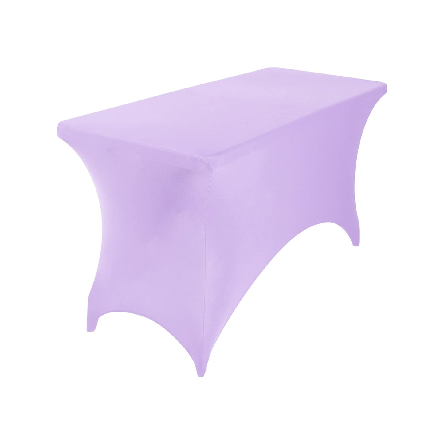 eccwai 2Pack Spandex Waterproof Table Covers 4ft，Spandex 4ft Waterproof Table Cover for Party,Wedding, Banquet, and Events(Lavender)