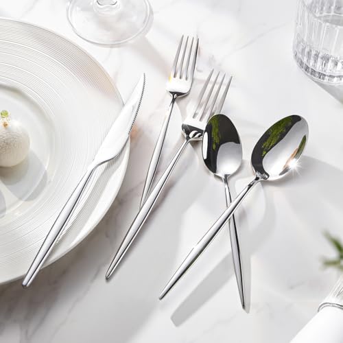 18/10 Silverware Set for 4, 20 Piece Stainless Steel Flatware Cutlery