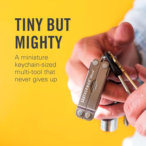 Leatherman Micra Keychain Multi-Tool Stainless Steel - Compact Grooming & Repair Tool
