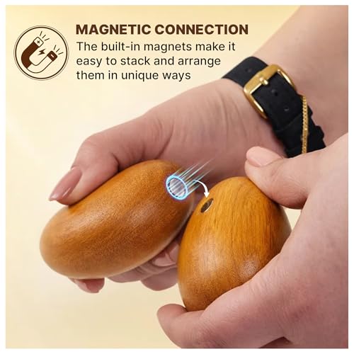 Magnetic Wooden Cairn Sculpture for Desk and Indoor Decor - Zarvany