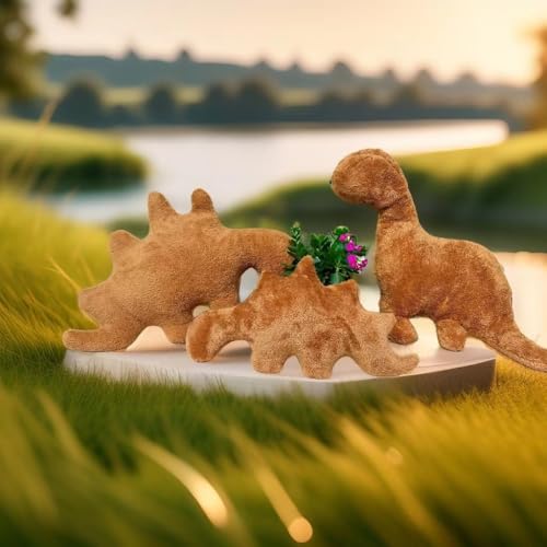 24 inch Large Stegosaurus Dino Nugget Pillow, Chicken Nugget Plush Dinosaur Theme Party Decoration Birthday Gift for Kids