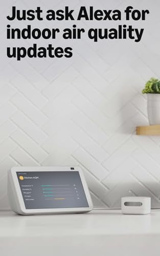 Smart Air Quality Monitor 1-Pack - Detects Temperature, Humidity, CO, PM2.5 & VOCs with Alexa Compatibility