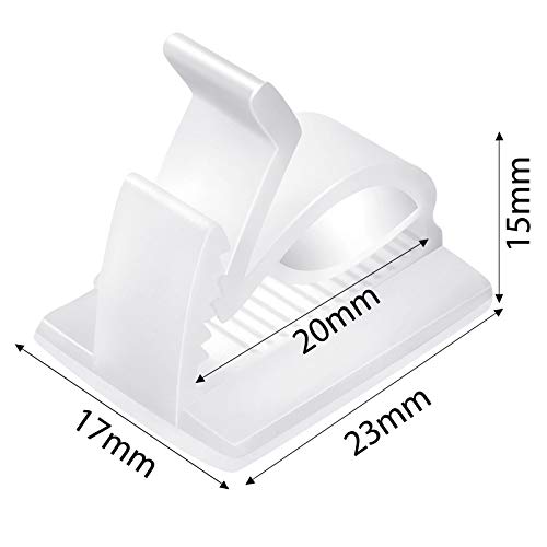 Maitys 120 Pcs Outdoor Cable Clips Adhesive Wire Holder Large White - Outdoor Waterproof