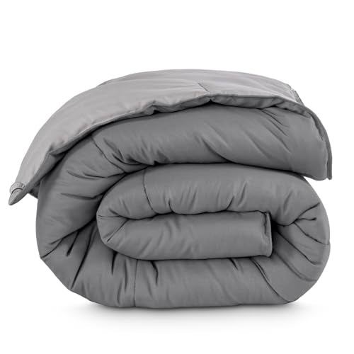 Bare Home Reversible Comforter Full Grey/Light Grey - Ultra-Soft Bedding