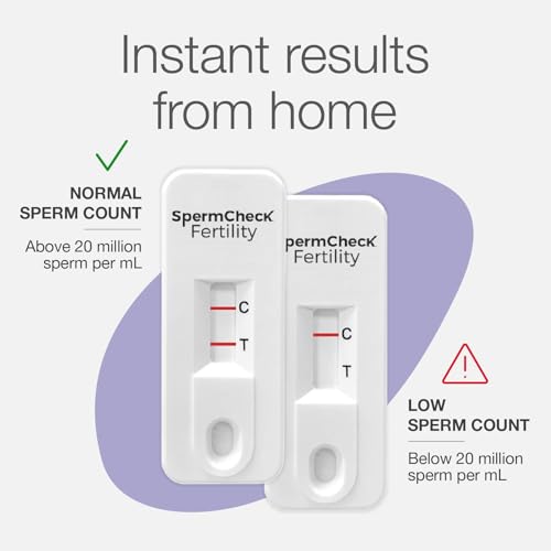 SpermCheck Fertility Sperm Count Test Kit for Men - 1 Count, Over 98% Accurate