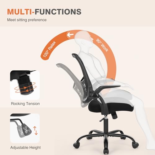 Ergonomic Office Desk Chair with Lumbar Support & Breathable Mesh