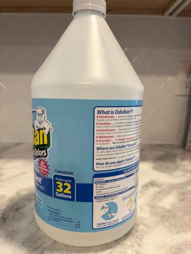 OdoBan Disinfectant Concentrate & Odor Eliminator Set - 2 Gallons, Fresh Linen Scent, 1 Gallon Pack of 2