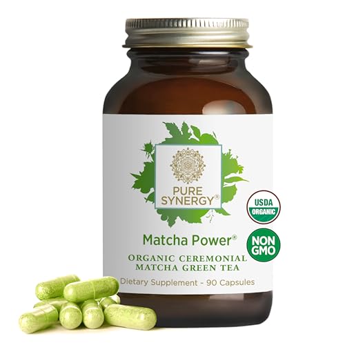 Organic Matcha Green Tea Capsules - Ceremonial Grade, 90 Count