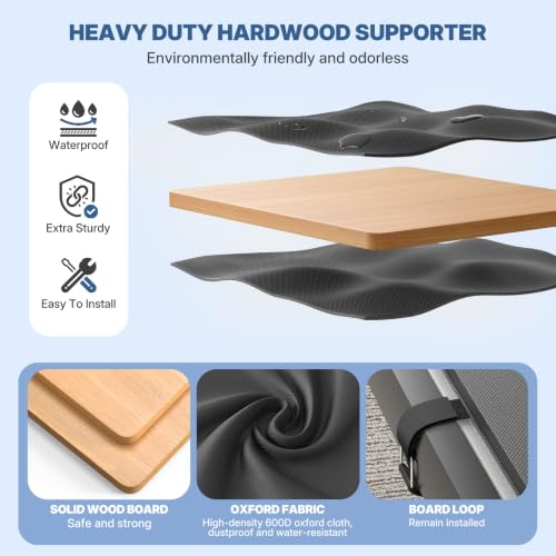 King Size Bunkie Board 76x80'' Wood Bed Support Anti-Slip for Mattress Stability