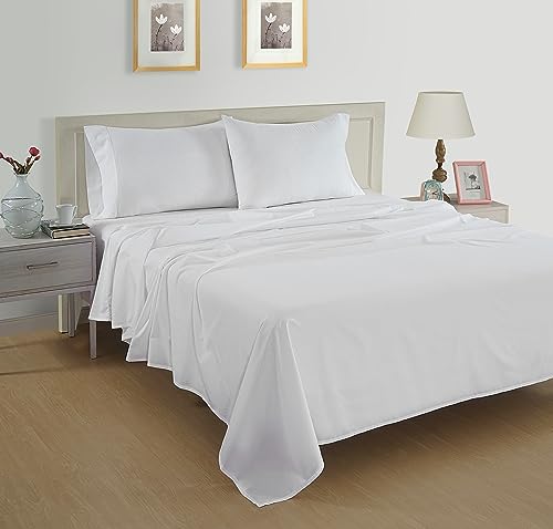 King Organic Cotton Cooling Bed Sheets Set - White, 8 Pieces - Variation of THIS listing