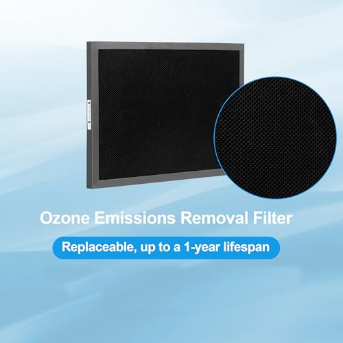Replacement Air Purifier Filters Set for Nuwave OxyPure 47001-47004 with HEPA & Ozone Removal - 1 SS Pre-filter + 1 Ozone Filter + 3 HEPA/Carbon Filters