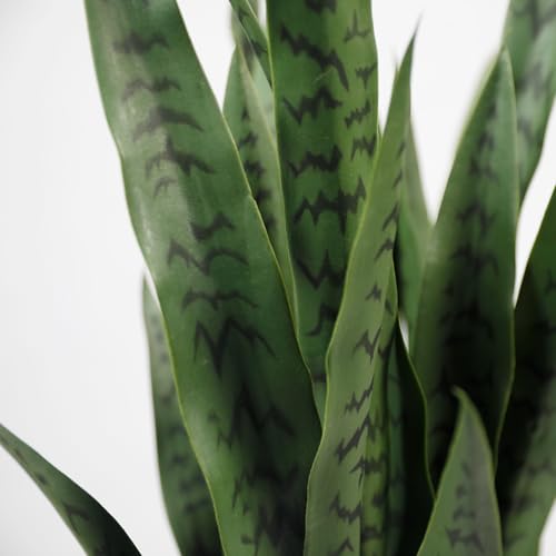 KOL 3FT 2-Pack Artificial Snake Plants, Fake Sansevieria Indoor