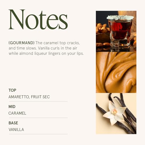 Amaretto Crème Brûlée Scented Candle - 19oz Vegan Soy, Wooden Wick, 90H Burn