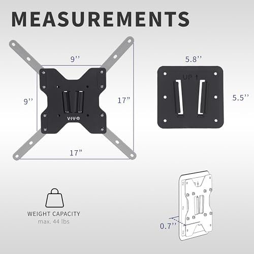 VIVO RV Large TV Wall Mount for Screens up to 55 Inches – Single Wall Plate, Anti-Rust, Easy Install