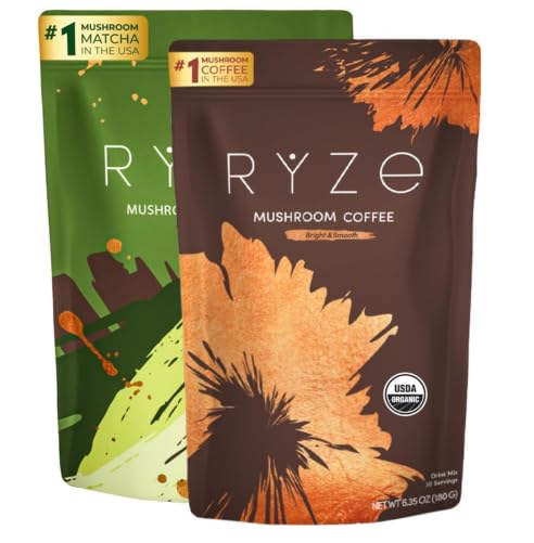 Organic Mushroom Coffee & Matcha Energy Bundle - 30 Servings