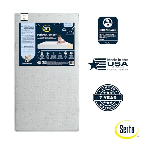 Delta Children Slumber Mattress for Crib & Toddler Bed Waterproof Hypoallergenic
