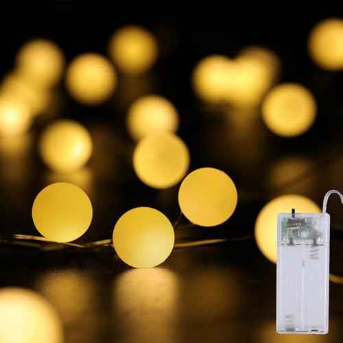 Lomotech Battery Operated Christmas Lights - 2 Pack Total 13ft 40LEDs Battery Fairy Lights with Timer for Home, Garden, Party, Holiday, Tree Decoration (Warm White)