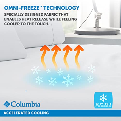 Columbia King Omni Freeze Cooling Sheet Set - Fossil, Hot Sleepers Bedding