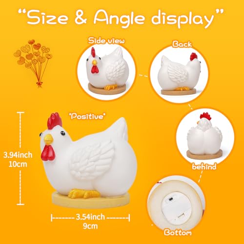 Chicken Egg Night Lght, Handwork Cute Chicken Butt Lamp, Funny Battery-Operated Table Lamp Decoration for Home, Bedroom, Study Room, LED Animal Novelty Lamp for Birthday Christmas Gifts