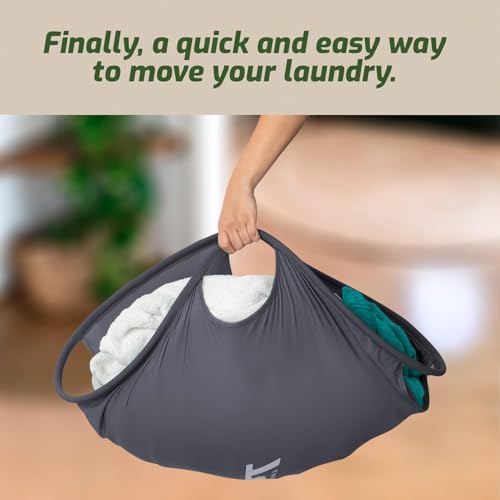 Laundry Turtle Collapsible Laundry Basket Grey Large for Washer & Dryer