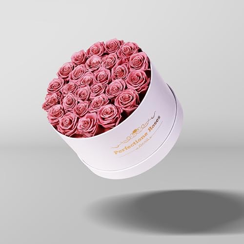 Perfectione Roses Dusty Rose - 27 Preserved Roses Box for Mother's Day Gift