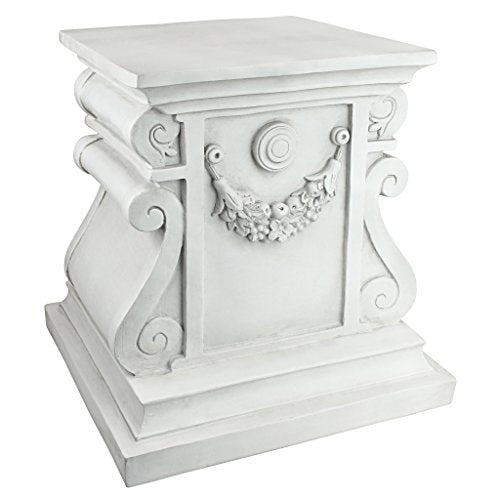 Large Garden Plinth Base for Statues & Planters - Classic Resin Pedestal