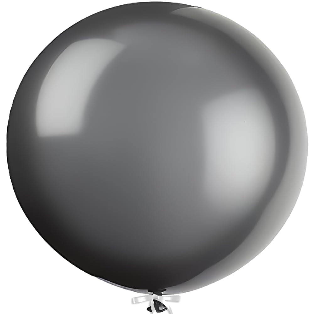 Phantom Black Latex Balloons, 36" (Pack of 6) - Vibrant Design, Perfect for Birthdays, Graduations, Birthdays, Events, & Special Occasions
