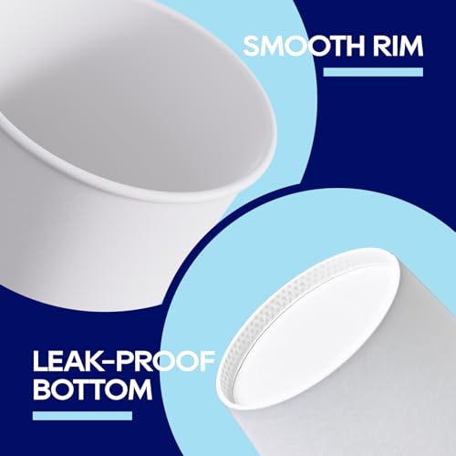 LITOPAK 210 Pack 16 oz Paper Cups, White Disposable Coffee Cups