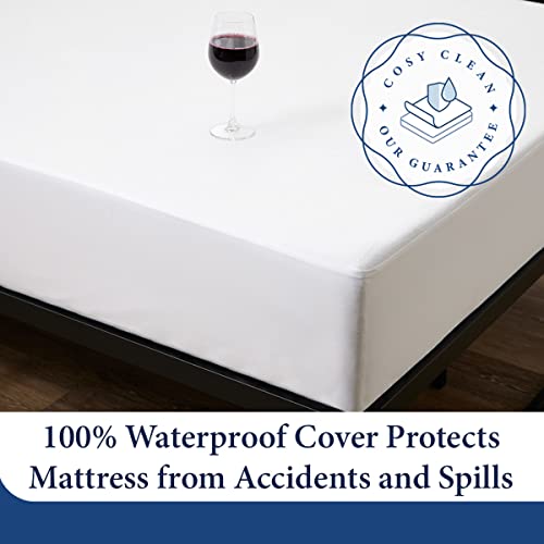 Queen Size Waterproof Bamboo Mattress Protector - Soft & Quiet Bed Cover