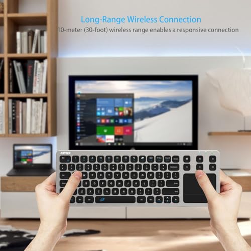 Arteck Wireless Touch Keyboard with Touchpad for Smart TV & PC - 2.4G