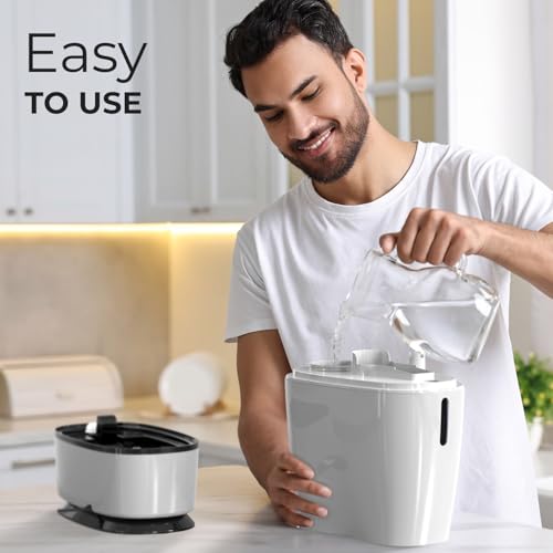 Everlasting Comfort White 6L Ultrasonic Bedroom Humidifier, Quiet 28dB Cool Mist