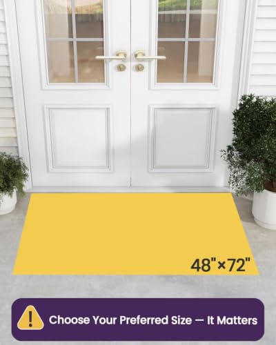 DEXI Maze Black Outdoor Entrance Door Mat 48x72 Rubber Doormat