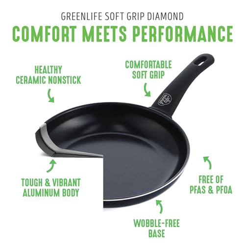 GreenLife 16-Piece Ceramic Nonstick Cookware Set with Soft Grip Handles - Black, Variation of THIS listing