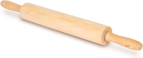 Glad Wood Rolling Pin - 17.5 Inch Large Dough Roller for Baking, Pizza & Cookies | Heavy Duty Natural Wood