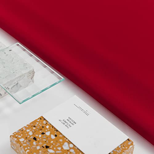 60x102 inch Red Rectangular Tablecloth - 210 GSM Polyester, Waterproof & Wrinkle-Resistant for Parties