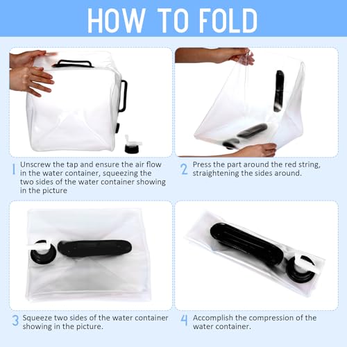Reallnaive 3 Pcs Collapsible Water Container with Spigot, Foldable Camping Water Container Portable Camping Storage Carrier Jug for Outdoors Hiking Emergency Kit Backpack (5.3 Gallon,Black)