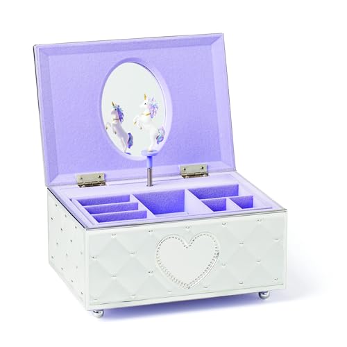 Unicorn Musical Jewelry Box - Childhood Memories Plush Toy with Spinning Unicorn